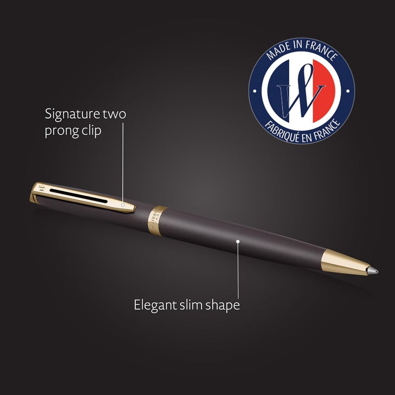 Waterman Hémisphère Ballpoint Pen - The Understated Edit - Lava Black - Medium Tip with Blue Ink - Gift Box - Image 3